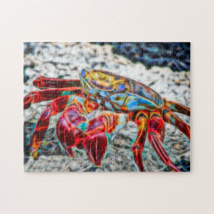Art Crab on the Sand Sea Life Jigsaw Puzzle