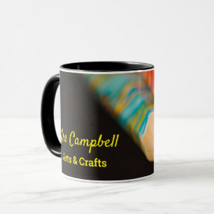 Art & Craft Colour Pencils Teacher Name & Subject Mug