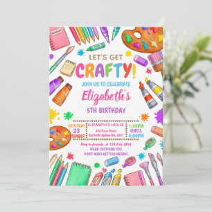 Art Craft Paint Birthday Party Invitation