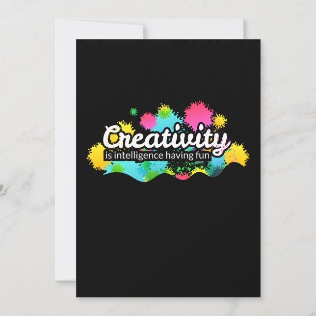 Art Creativity Funny Artist Art Teacher Artistic G Thank You Card (Front)