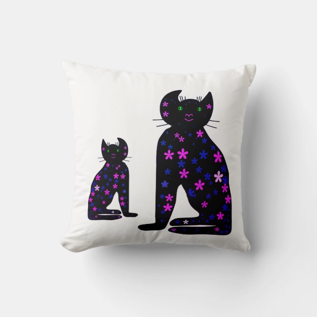 Art ,Cute Cat Clipart Cushion (Front)