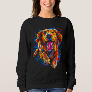 Art Cute Golden Retriever Dog Sweatshirt