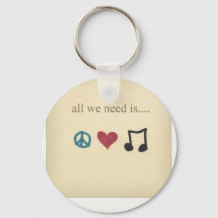art-cute-inspirational-love-music-Favim.com-189041 Key Ring