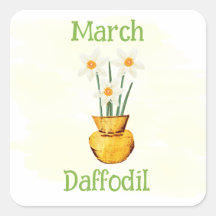 Art Daffodil Flower March Birthday