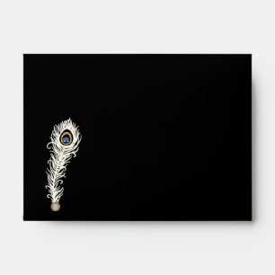 Art Deco 1920's Cream Blue & Gold Envelope