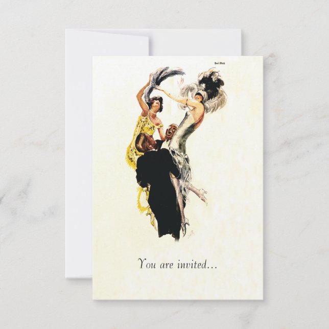 Art Deco 1920s Jazz Age Invitation (Front)