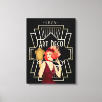 Art Deco 1920s Lady Mirror Gold Frame Black