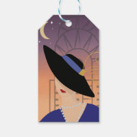 Art Deco 1930s Woman in Hat with Chrysler Building