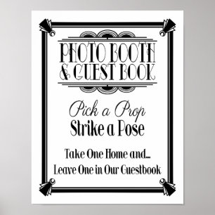 Art Deco 20's style "Photo booth & guestbook