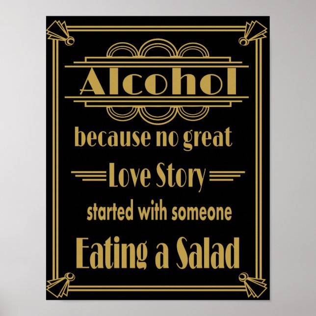 Art Deco 20's style wedding poster (Front)