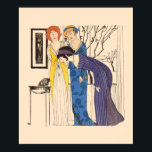 Art Deco 3 Paul Poiret Dresses by Paul Iribe Poster<br><div class="desc">This is a digitally enhanced print of a vintage 1908 Paul Iribe Art Deco fashion illustration of three Paul Poiret dresses. You can customise the background colour.</div>