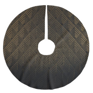 Art Deco 3D Illustration Background Brushed Polyester Tree Skirt