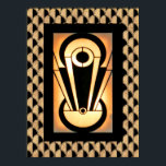 Art Deco Abstract Design Poster<br><div class="desc">If you choose to download, Your local Walgreen store makes board posters of your download into different sizes and in various textures at a very good price. Sometimes with a discount. A tip from my US friend. For UK see "Digital Printing" online. This poster's center image looks like a glass...</div>