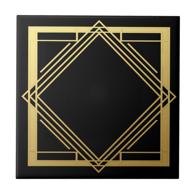 Art Deco Abstract Design Tile (Front)