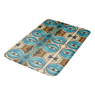 Art Deco Abstract Eyes pattern Bath Mat