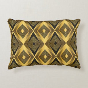 Art Deco: Abstract Geometric Background Decorative Cushion