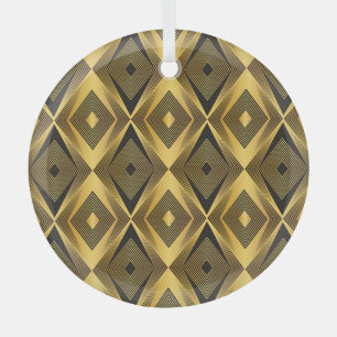 Art Deco: Abstract Geometric Background Glass Tree Decoration