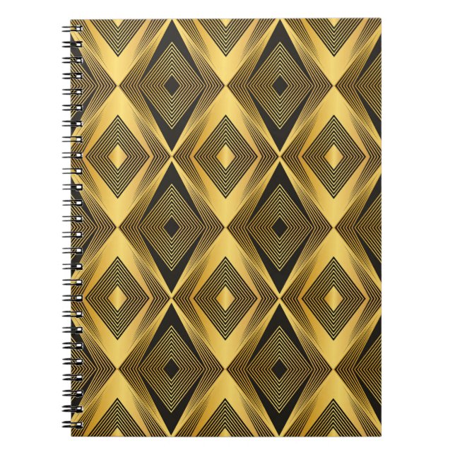 Art Deco: Abstract Geometric Background Notebook (Front)
