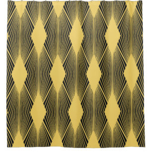 Art Deco Abstract Geometric Background Shower Curtain