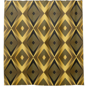 Art Deco: Abstract Geometric Background Shower Curtain