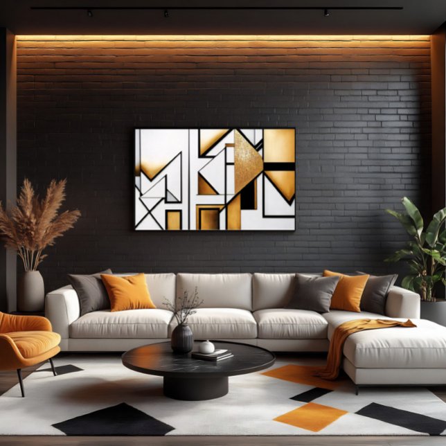 Art Deco Abstract Gold and Black Canvas Print (Creator Uploaded)