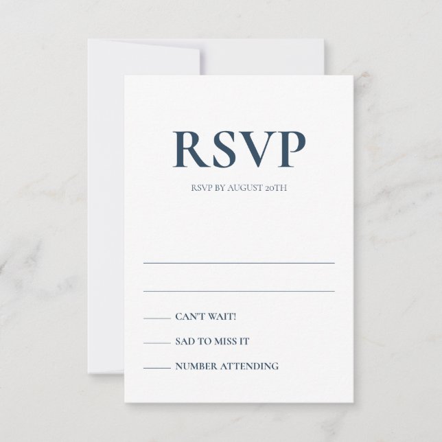 Art Deco Accents Wedding Response Cards (Front)