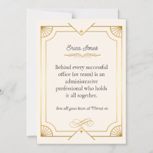 Art Deco Administrative Professionals Day Personal Magnetic Invitation