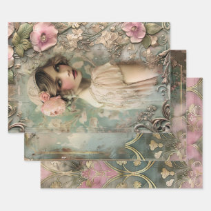 Art Deco Aesthetics Heavy Weight Decoupage Wrapping Paper Sheet