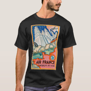  Art deco airline travel poster T-Shirt