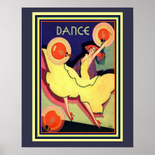 Art Deco Albert Vargas "Dance" 16 x 20 Poster