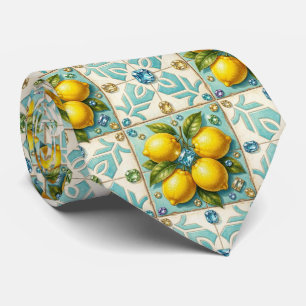 Art Deco Amalfi Lemon Mediterranean DIamonds Tie