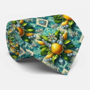 Art Deco Amalfi Lemon Mediterranean DIamonds Tie