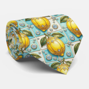 Art Deco Amalfi Lemon Mediterranean DIamonds Tie