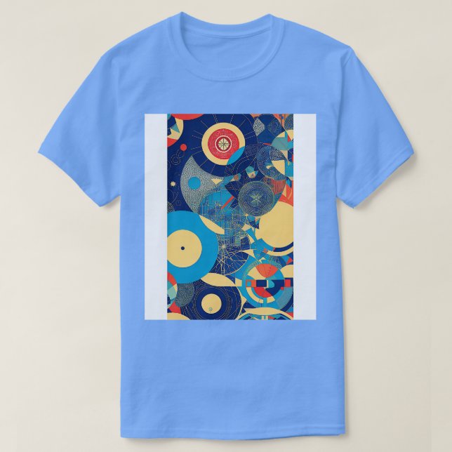 Art Deco and BauhausInspired Modern Circle Art T-Shirt (Design Front)