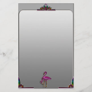 Art Deco and Flamingo Stationery