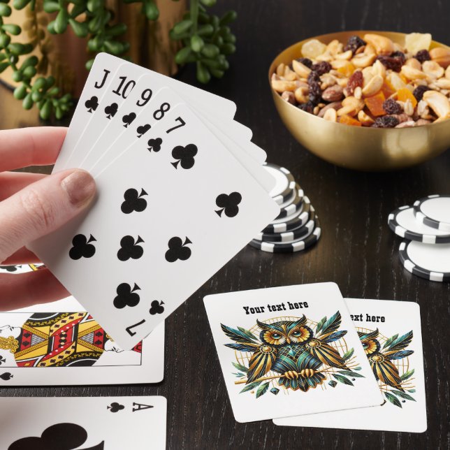 Art deco animal lovers playing cards (In Situ)