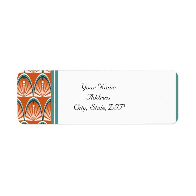 Art Deco Arches in Orange and Teal Wedding (Front)
