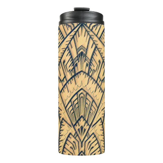 Art Deco Architectural Geometric Thermal Tumbler (Front)
