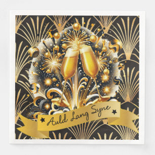 Art Deco Auld Lang Syne Napkin