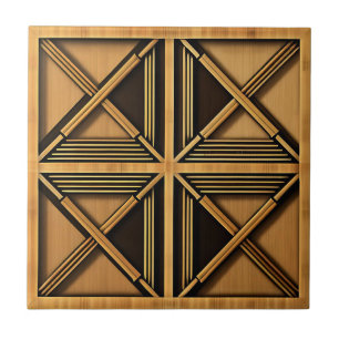 Art Deco Bamboo Geometric Tile