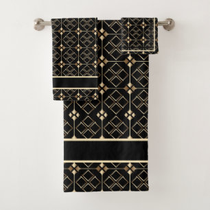 Art Deco Bath Towel Set