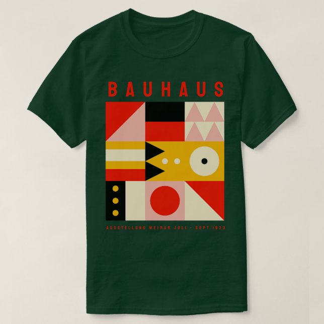 Art Deco Bauhaus Architecture Vintage Poster T-Shirt (Design Front)
