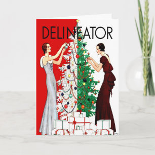 ART DECO "BE FESTIVE" HOLIDAY GREETING