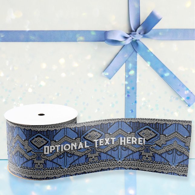 Art Deco - Beaded Flapper Dress - Blue & Silver Grosgrain Ribbon (Creator Uploaded)