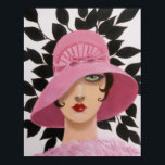 ART DECO BEAUTY, POSTER<br><div class="desc">Original acrylic Art Deco Lady painting by Dian... ... ... A beautiful and stylised painting of an Art Deco woman fashionable dressed in pink. The background, abstract leaves in black , sets off her face and adds an interesting dimension to the painting. A great gift item and a great painting...</div>