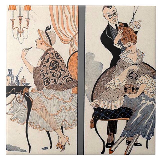 Art Deco Beauty  Tile (Front)