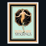 Art Deco Berkshire Stockings Ad Poster 12 x 16<br><div class="desc">Fantastic Art Deco,  Berkshire Stockings,  Advertisement. Poster measures 12 x 16</div>
