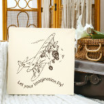 Art Deco Bi-planes - let your imagination fly. Canvas Print<br><div class="desc">Hand-drawn vintage 1920's bi-plane set on a cream background. This is a transparent image and text is a fixed part of the image. You can change the background color and the size and position of the image, and add more text (maybe add a name?). This design matches the Art Deco...</div>