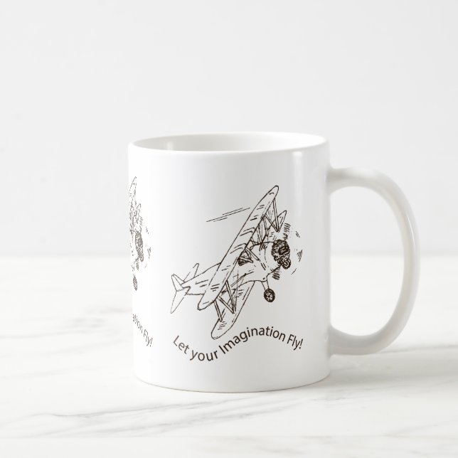Art Deco Bi-planes - let your imagination fly. Coffee Mug (Right)