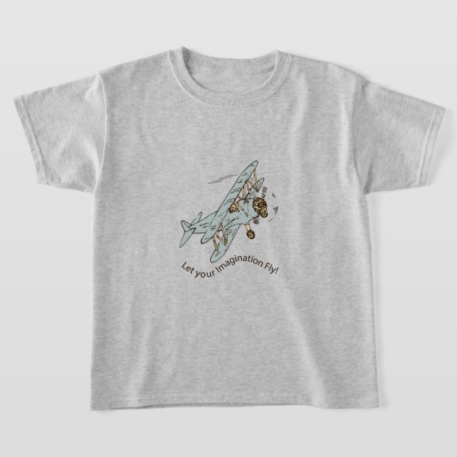 Art Deco Bi-planes - let your imagination fly. T-Shirt (Laydown)